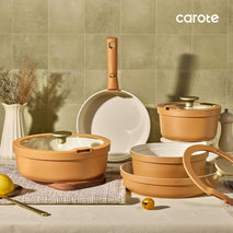 20-piece ceramic cookware set with detachable handles and non-stick coating
