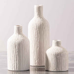 Ceramic White Flower Vase Set of 3 Home Decorations for Living Room Kitchen