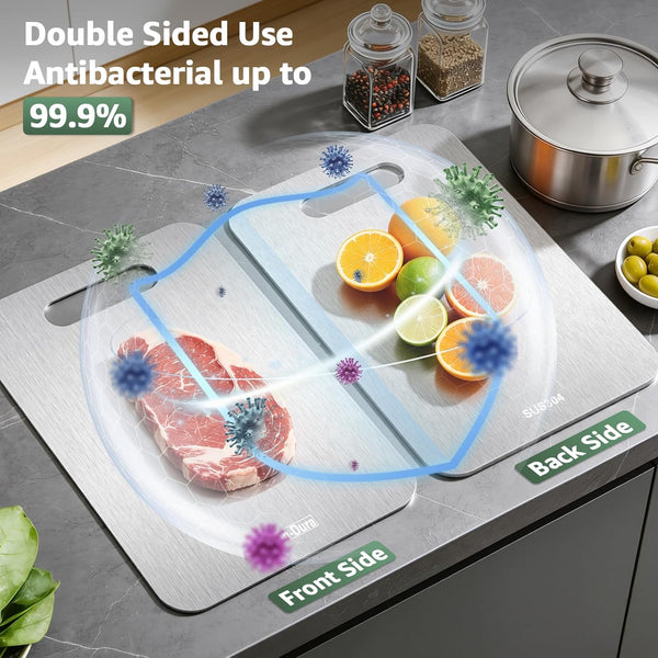 304 Food Grade Stainless Steel Cutting Board for Kitchen and Outdoor Use