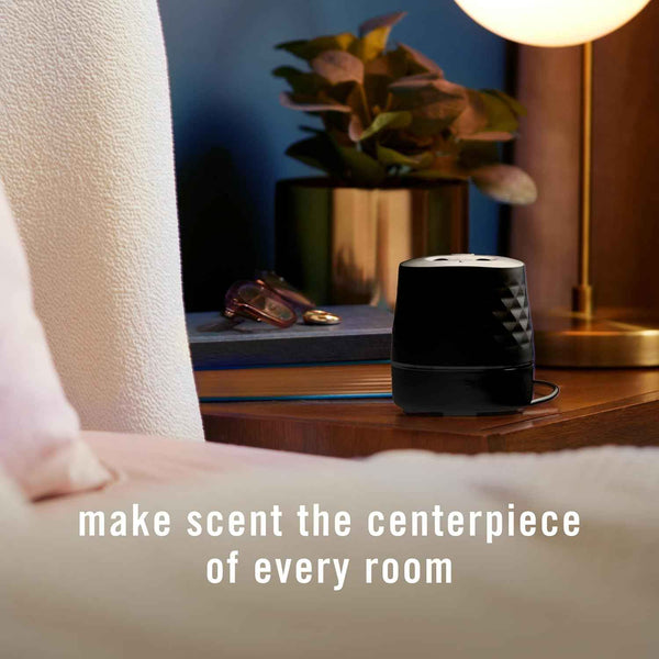 Febreze Plug Scent Booster in Black, Continuous Scent Device Oil Diffuser, Compatible with Febreze Air Freshener Plug in Refills