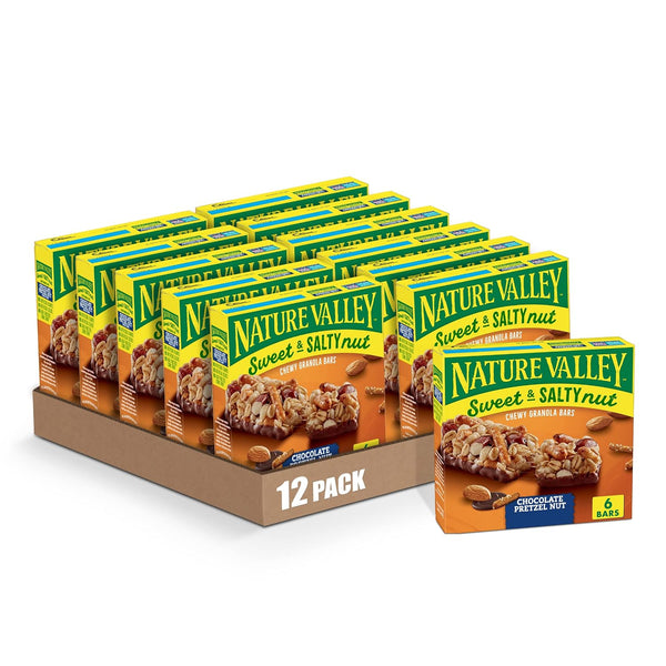 Nature Valley Sweet and Salty Nut Granola Bars, Dark Chocolate Peanut Almond, 24 Bars, 28.8 oz