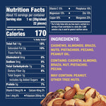 PLANTERS Unsalted Mixed Nuts Canister with Cashews, Pistachios, Almonds, Brazil Nuts, and Pecans, 15.25 oz