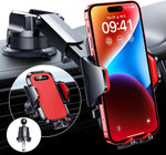 [True Military-Grade] Car Phone Holder VANMASS [Upgraded Strongest Suction&Clip] Cell Phone Mount for Dashboard Windshield Vent Wall,Truck Cradle Stand for iPhone 17 Pro Max 16 15 14 Android,Ink Black