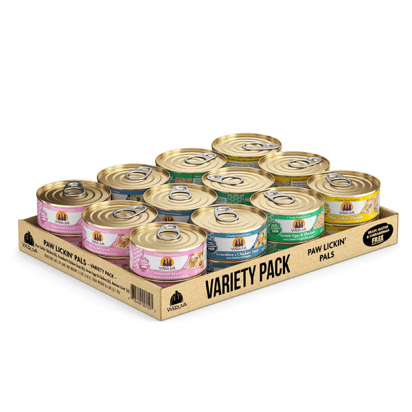 weruva classic cat food variety pack, 24 x 5.5oz cans, grain-free, gluten-free