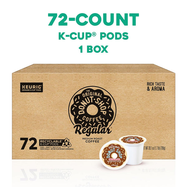 Original Donut Shop Keurig Medium Roast K-Cup Pods, 72 Count, Kosher Certified