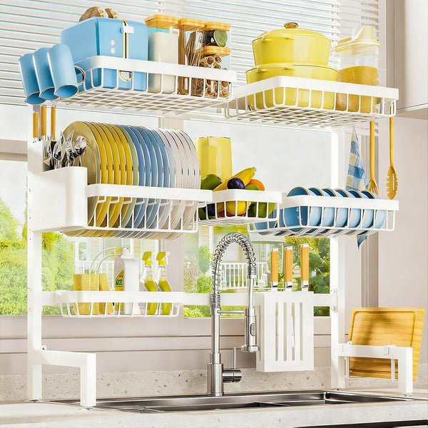 Sakugi Dish Drying Rack for Kitchen Counter Storage and Organization