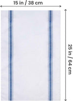 Utopia Towels 12 Pack Blue Dish Towels 100% Ring Spun Cotton Highly Absorbent Reusable Cleaning Bar