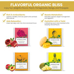 Bulk Pack of 100 Assorted Organic Fruit Green Tea Bags
