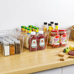 Clear Pantry Organizer Bins for Kitchen and Bathroom Storage