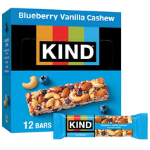 KIND Snacks Bars, Blueberry Vanilla Cashew, Gluten Free, 5g Protein, 12 Count