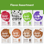 Oats Overnight Party Variety Pack - High Protein, High Fiber Breakfast Protein Shake - Gluten Free Oatmeal, Non GMO Oatmeal - Cookies & Cream, Coconut Cream Pie & More Flavors (8 Pack)