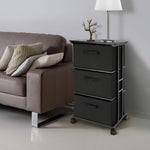 MAX Houser 3-Drawer Dresser Storage Tower for Bedroom, Closet, Office, Black