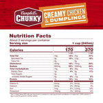 Campbell's Chunky Creamy Chicken and Dumplings Soup, 18.8 Oz Can, Protein Rich Comfort Food