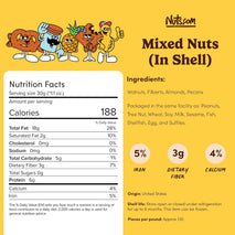 Mixed Nuts in Shell, 3 lb Bag, Natural, Includes Walnuts, Hazelnuts, Pecans, Almonds