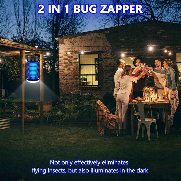 luojibie 2 in 1 outdoor bug zapper with led light mosquito killer