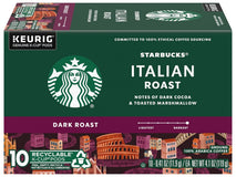 Starbucks Italian Roast Coffee K-Cup Pods, Dark Roast, 100% Arabica, 20 K-Cups