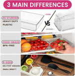 Large drawer organizer bins for kitchen, bathroom, and office use