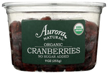 Aurora Products Organic Dried Cranberries 9 OZ Non-GMO Food Item