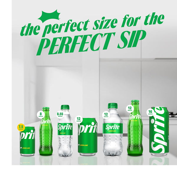 Sprite Lemon Lime Soda Soft Drinks, 7.5 fl oz, 10 Pack