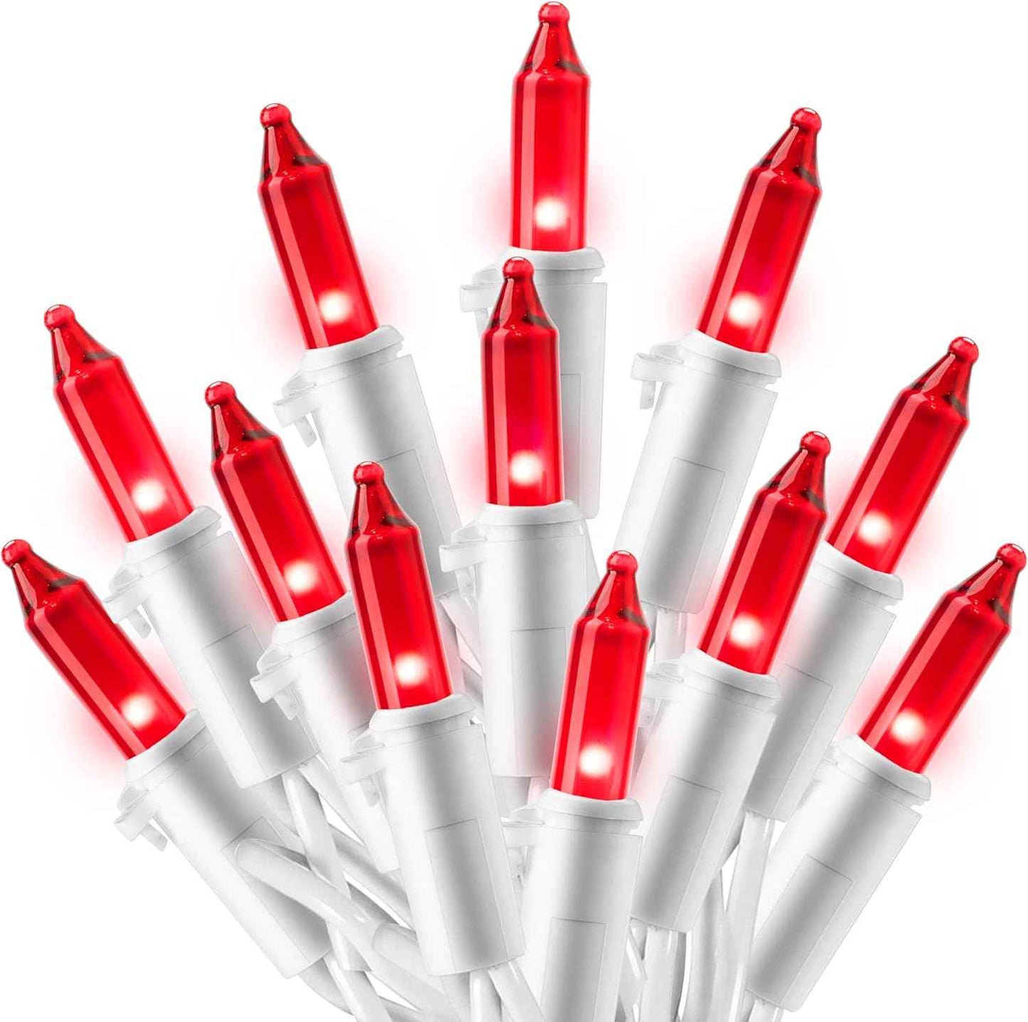 JOIEDOMI Christmas String Lights Indoor,100 Count Mini Warm Fairy Light,21.5FT Lighting Decor for Patio Dorm Classroom Bedroom Holiday Wedding Party Garland Birthday Festival Valentines Day,White Wire