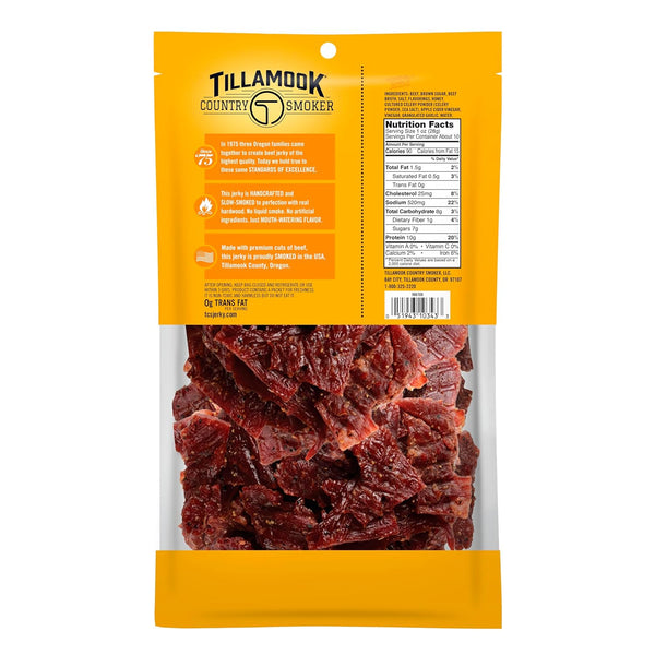 Tillamook Country Smoker Real Hardwood Smoked Beef Jerky, 10 Ounce
