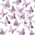 SAOROPEB 3D Butterfly Wall Decor - 48 Pcs, 4 Styles, 3 Sizes, Gold Butterfly Decorations for Birthday & Party Celebrations, Removable Stickers