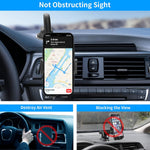 APPS2Car 14'' Gooseneck Car Phone Holder,Heavy Duty Phone Holder for Truck, [Flexibile Long Arm] [Anti Shake stabilizer] Windshield Car Phone Mount Suction Cup,Fit for iPhone, Samsung (Mirror Black)