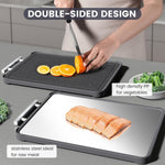 304 Stainless Steel Double Sided Cutting Boards for Kitchen