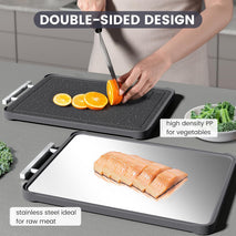 304 Stainless Steel Double Sided Cutting Boards for Kitchen