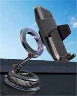 Car Phone Mount with Magnetic Clip for Magsafe & Android 360 Universal Suction Phone Mount for Dashboard Windshield Car Phone Holder for Car for iPhone 17 16 15 14 Pro Max Samsung Galaxy S25 Cell