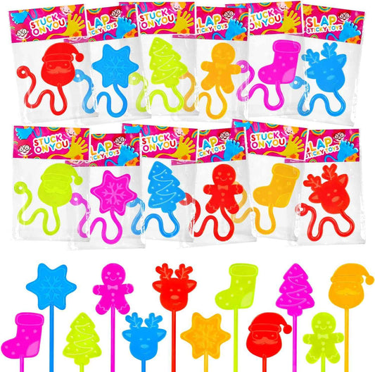Christmas Sticky Hands Party Favors for Kids 20 PCS, Xmas Toys Gifts Goody Bag Stocking Stuffers for Toddlers, Christmas Pinata Non Candy Treat Bag Fillers, Holiday School Prize Trinkets for Students
