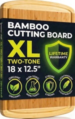 Extra Large Bamboo Cutting Board with Vertical Grain Strength Technology