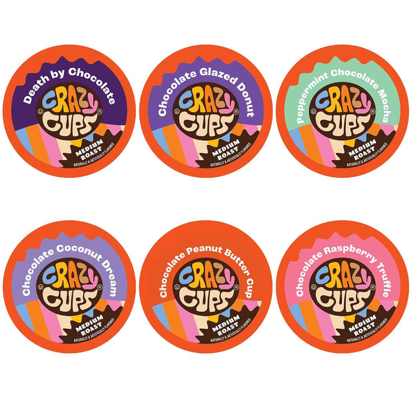 Crazy Cups Flavored Coffee Pods Variety Pack for Keurig K Cups Brewers