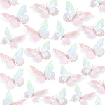 SAOROPEB 3D Butterfly Wall Decor - 48 Pcs, 4 Styles, 3 Sizes, Gold Butterfly Decorations for Birthday & Party Celebrations, Removable Stickers