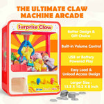 JOYIN Claw Machine Arcade Toy with LED Light & Adjustable Sound, Rechargable Dispenser Toys Mini Vending Machine for Kids - Perfect Christmas & Birthday Big Gifts for Kids, Ages 3+