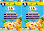 Dole Diced Peaches, Mandarin Oranges, and Cherry Mixed Fruit Variety Pack, 12 Pack, 4 oz Bowls