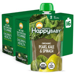 Happy Baby Organics Stage 2 Baby Food Pouches, 10 Count, 4 Ounces Each, Gluten Free, Vegan