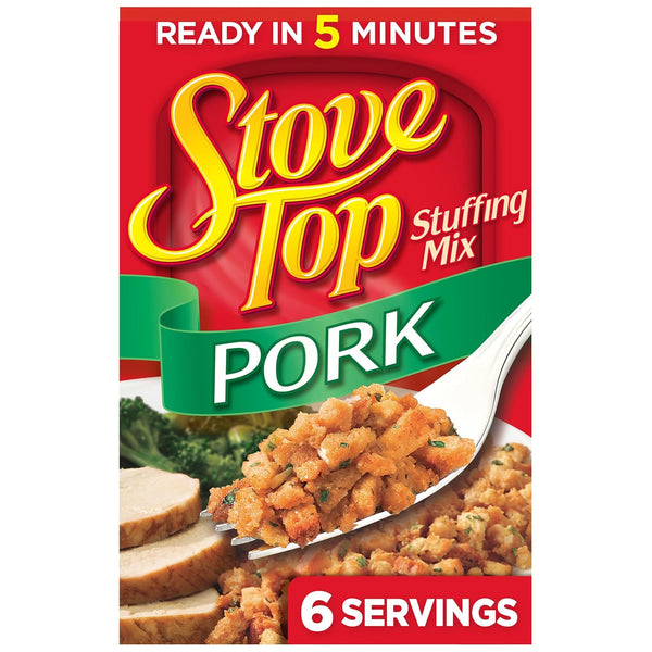 Stove Top Savory Herbs Stuffing Mix, 6 Ounce Box, Instant Side Dish for Chicken and Holiday Meals, Ready in 5 Minutes