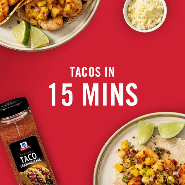 McCormick Taco Seasoning Mix, 24 oz, Premium, No MSG, No Artificial Flavors, For Tacos, Nachos, Fajitas