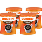 Dunkin' Donuts French Vanilla medium roast coffee, 12 Oz bag, ground, artificially flavored, versatile brewing, at home