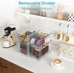 Vtopmart Clear Stackable Storage Drawers for Kitchen and Bathroom Organization