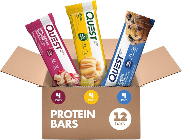Quest Nutrition Ultimate Variety Pack Protein Bars, 12 Count, Gluten Free, Keto Friendly