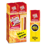 Slim Jim Original 'N Cheese Smoked Meat Sticks, 10 Count, 0.9 oz Each