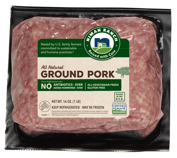 Niman Ranch, All Natural, Ground Pork, 1 lb