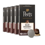 Peet's Coffee Dark Roast Espresso Capsules for Nespresso Original Machine 50 Count