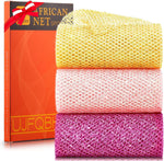 ujfqbh 3 pieces african bath sponge pink yellow purple exfoliating shower body scrubber