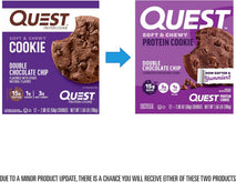 Quest Soft & Chewy Double Chocolate Chip Protein Cookies, 15g Protein, Low Sugar, 12 Count