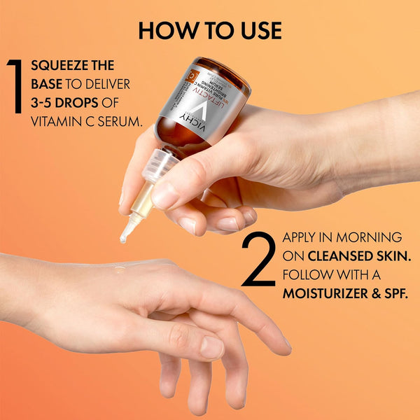 vichy liftactiv vitamin c serum 20ml face brightening pure vitamin c + hyaluronic acid + vitamin e