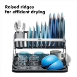 OXO Good Grips Aluminum Fold Flat Dish Drying Rack for Kitchen Counter