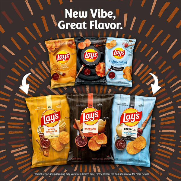 Lay's Potato Chips 4 Flavor Variety Pack 40 Single Serve Bags